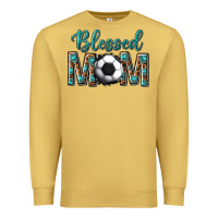 Antique Gold western blessed mom with soccer Premium Sweatshirt - texasbilliewilder