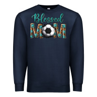 Navy western blessed mom with soccer Premium Sweatshirt - texasbilliewilder