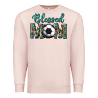 Pale Pink western blessed mom with soccer Premium Sweatshirt - texasbilliewilder