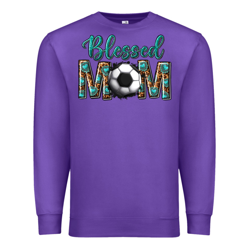Western Blessed Mom With Soccer Premium Sweatshirt by texasbilliewilder | Teevron