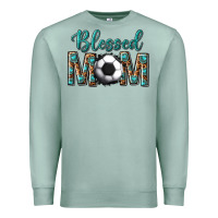 Seafoam western blessed mom with soccer Premium Sweatshirt - texasbilliewilder