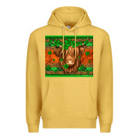 Antique Gold st patricks day long haired cow Premium Hoodie - Jasminsmagicworld