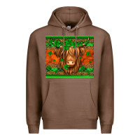 Chestnut st patricks day long haired cow Premium Hoodie - Jasminsmagicworld