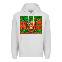 Dove Grey st patricks day long haired cow Premium Hoodie - Jasminsmagicworld