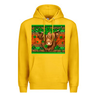 Lemon st patricks day long haired cow Premium Hoodie - Jasminsmagicworld