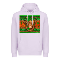 Lilac st patricks day long haired cow Premium Hoodie - Jasminsmagicworld