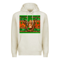 Oatmeal Heather st patricks day long haired cow Premium Hoodie - Jasminsmagicworld
