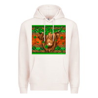 Pale Pink st patricks day long haired cow Premium Hoodie - Jasminsmagicworld