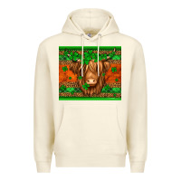 Sandshell st patricks day long haired cow Premium Hoodie - Jasminsmagicworld