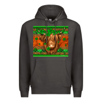 Smoke st patricks day long haired cow Premium Hoodie - Jasminsmagicworld
