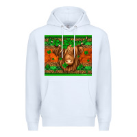 White st patricks day long haired cow Premium Hoodie - Jasminsmagicworld