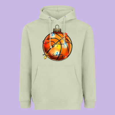 Christmas  Baskerball Heavyweight Hoodie Designed By Zillion Design Studio