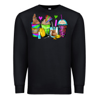 Black nail art coffee cups Premium Sweatshirt - Zillion Design Studio