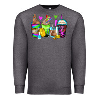 Charcoal Heather nail art coffee cups Premium Sweatshirt - Zillion Design Studio