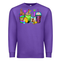 Purple nail art coffee cups Premium Sweatshirt - Zillion Design Studio