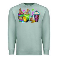 Seafoam nail art coffee cups Premium Sweatshirt - Zillion Design Studio