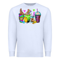 White nail art coffee cups Premium Sweatshirt - Zillion Design Studio