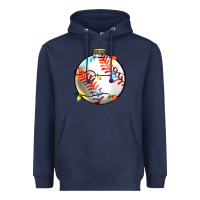 Navy christmas  baseball Heavyweight Hoodie - Zillion Design Studio