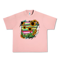 Salmon Arkansas Map Sunflower Cactus Serape Urban Heavy Tee - RanaPortraitStore