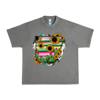 Tornado Arkansas Map Sunflower Cactus Serape Urban Heavy Tee - RanaPortraitStore