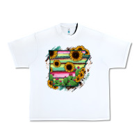 White Arkansas Map Sunflower Cactus Serape Urban Heavy Tee - RanaPortraitStore