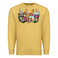 Antique Gold floral coffee cups Premium Sweatshirt - Zillion Design Studio