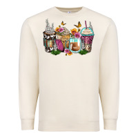 Sandshell floral coffee cups Premium Sweatshirt - Zillion Design Studio