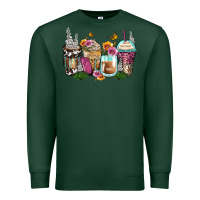 Sports Green floral coffee cups Premium Sweatshirt - Zillion Design Studio