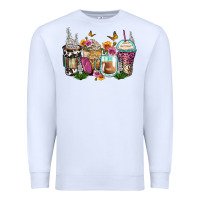 White floral coffee cups Premium Sweatshirt - Zillion Design Studio