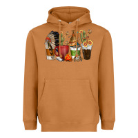 Meerkat coffee cups indian headdress Heavyweight Hoodie - texasbilliewilder