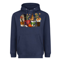 Coffee Cups Indian Headdress Heavyweight Hoodie | Teevron