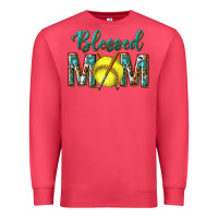 Cardinal western blessed mom with softball Premium Sweatshirt - texasbilliewilder