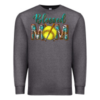 Charcoal Heather western blessed mom with softball Premium Sweatshirt - texasbilliewilder