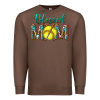Chestnut western blessed mom with softball Premium Sweatshirt - texasbilliewilder