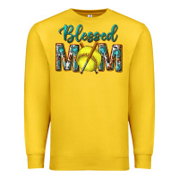 Lemon western blessed mom with softball Premium Sweatshirt - texasbilliewilder