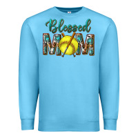 Ocean Blue western blessed mom with softball Premium Sweatshirt - texasbilliewilder