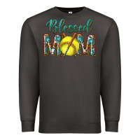 Smoke western blessed mom with softball Premium Sweatshirt - texasbilliewilder