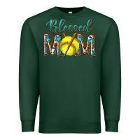 Sports Green western blessed mom with softball Premium Sweatshirt - texasbilliewilder