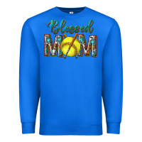 True Royal western blessed mom with softball Premium Sweatshirt - texasbilliewilder