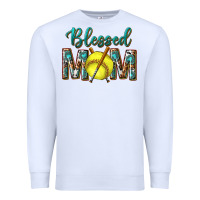 White western blessed mom with softball Premium Sweatshirt - texasbilliewilder