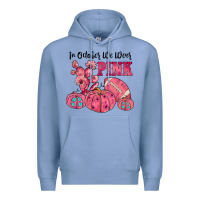 Colony Blue in october we wear pink Premium Hoodie - JahusDesignShop