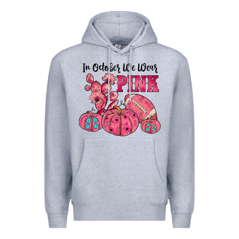 In October We Wear Pink Premium Hoodie by JahusDesignShop | Teevron