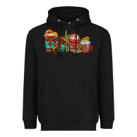 Black cowboy coffee cups Heavyweight Hoodie - texasbilliewilder
