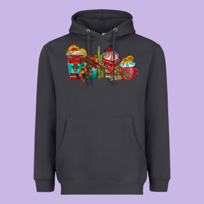 Cowboy Coffee Cups Heavyweight Hoodie Designed By Texasbilliewilder
