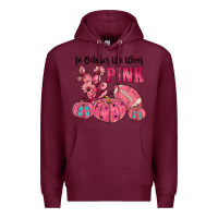Burgundy in october we wear pink Premium Hoodie - JahusDesignShop