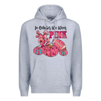 Heather Grey in october we wear pink Premium Hoodie - JahusDesignShop
