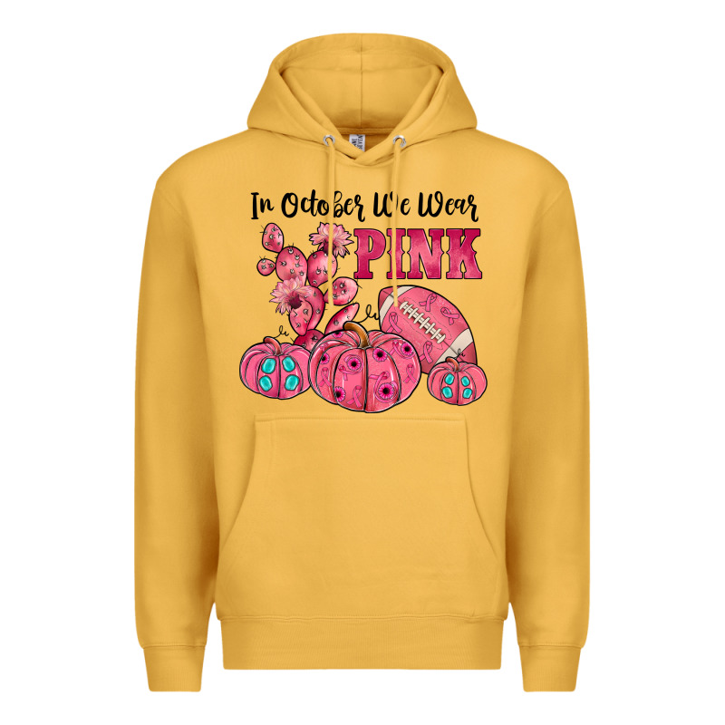 In October We Wear Pink Premium Hoodie by JahusDesignShop | Teevron