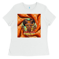 White fall african girl Ladies Tee - BarkalooDesign