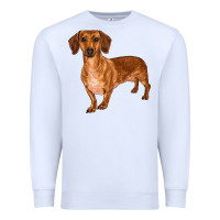 White dachshund Premium Sweatshirt - RanaPortraitStore