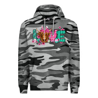 Slate Camo love easter floral longhaired cow Premium Hoodie - Jasminsmagicworld